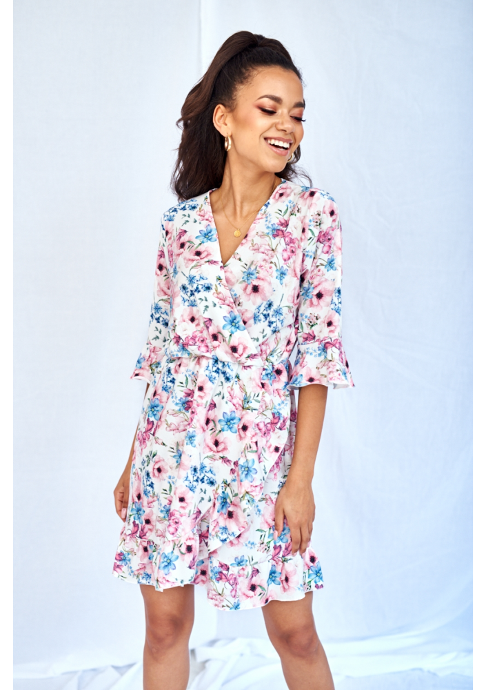 KOPERTOWA SUKIENKA PASTEL FLOWERS