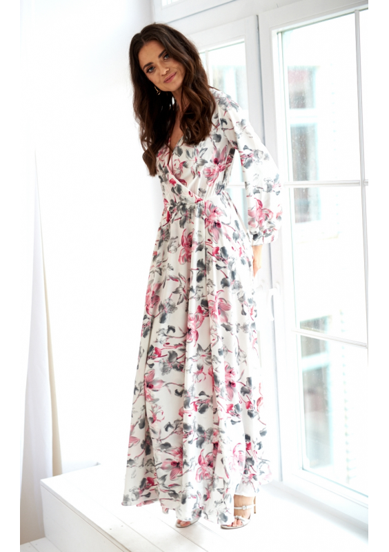 SUKIENKA Z KOŁA MAXI POWDER FLOWERS