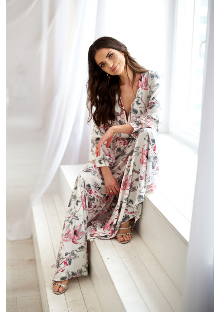 SUKIENKA Z KOŁA MAXI POWDER FLOWERS