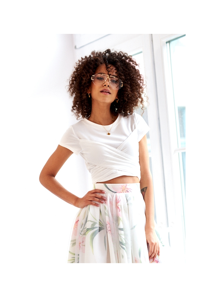 BAWEŁNIANY TOP WIĄZANY