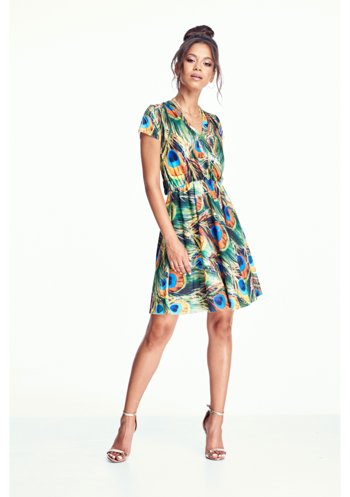 KRÓTKA SUKIENKA W PAWIE PIÓRA