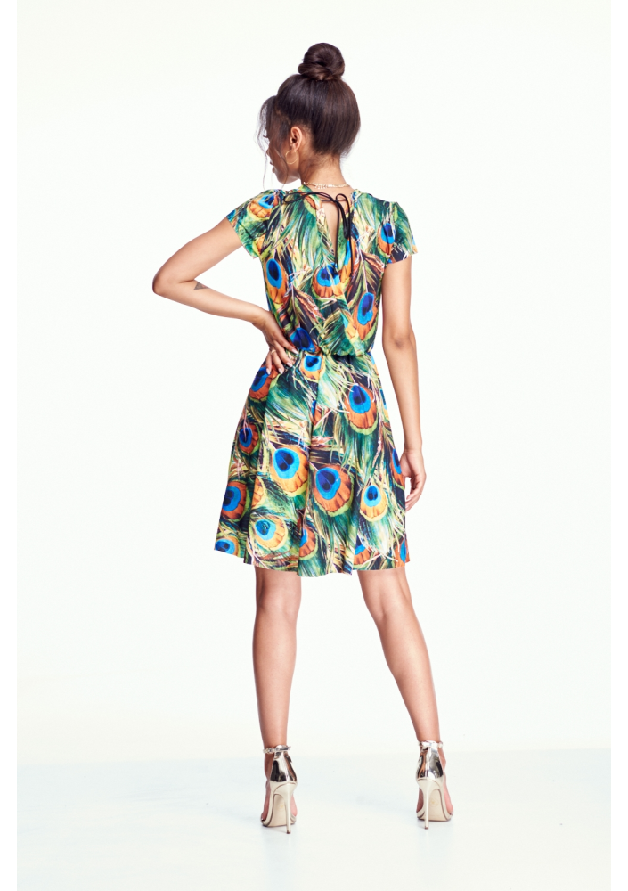 KRÓTKA SUKIENKA W PAWIE PIÓRA