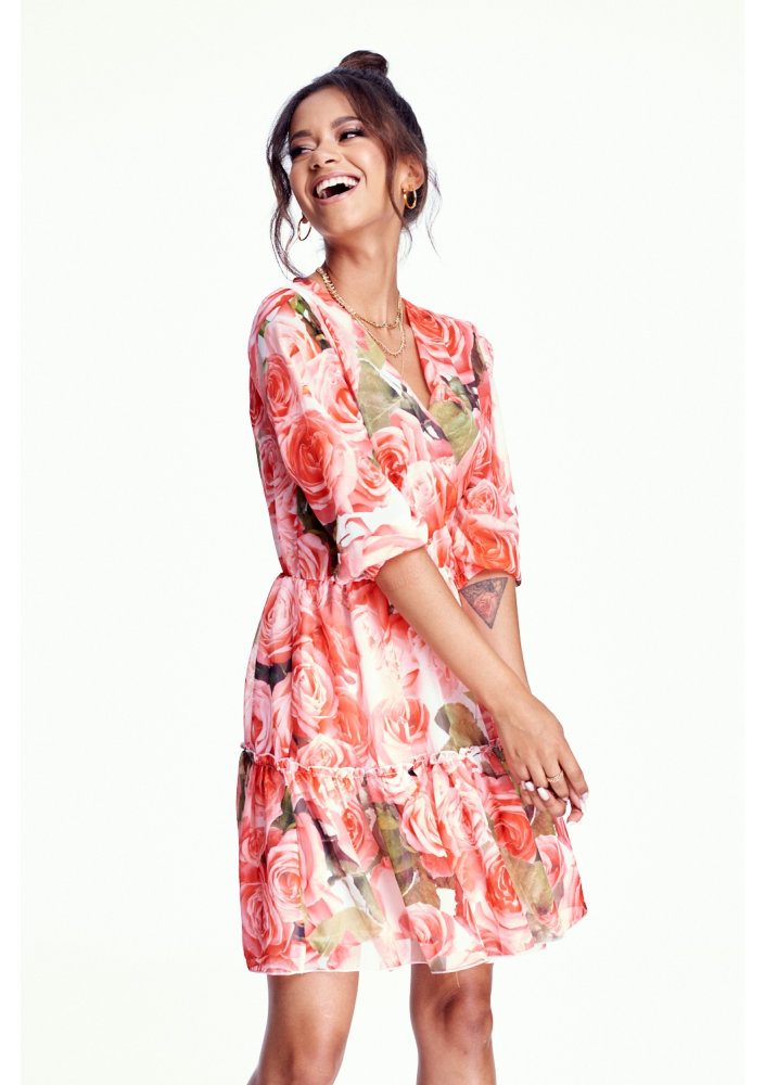 SUKIENKA Z SZYFONU ROSE