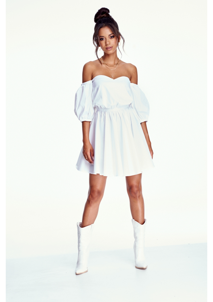 SUKIENKA Z POPELINY W STYLU HISZPAŃSKIM