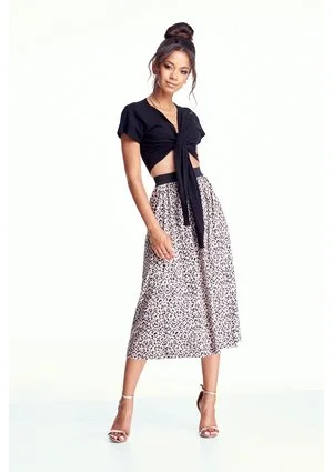 SPÓDNICA MIDI LEOPARD ILM