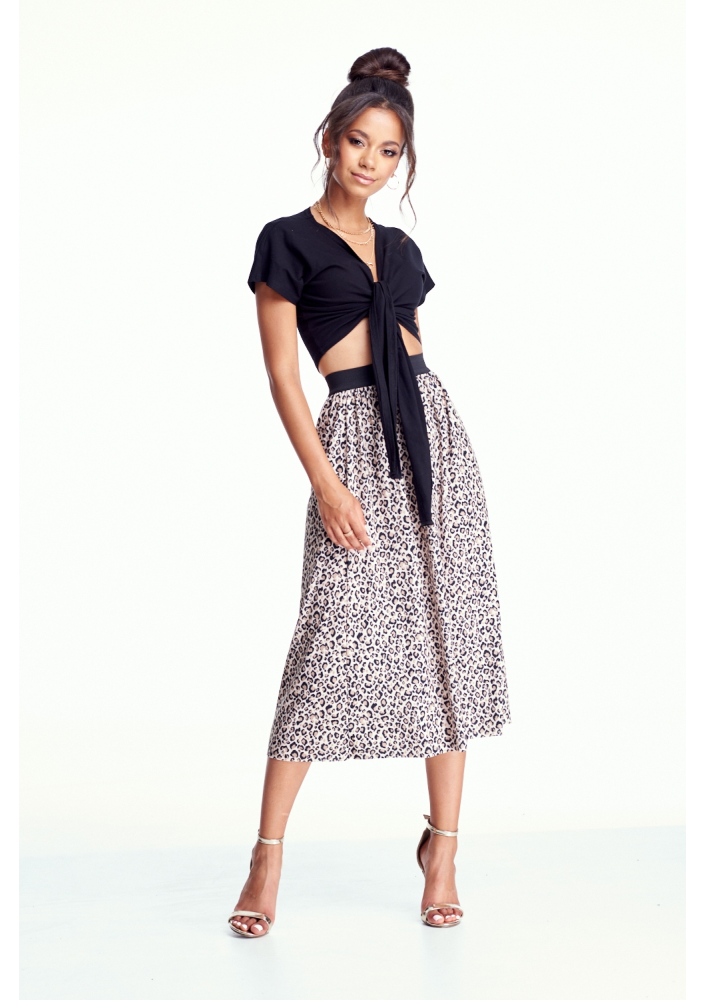 SPÓDNICA MIDI LEOPARD ILM