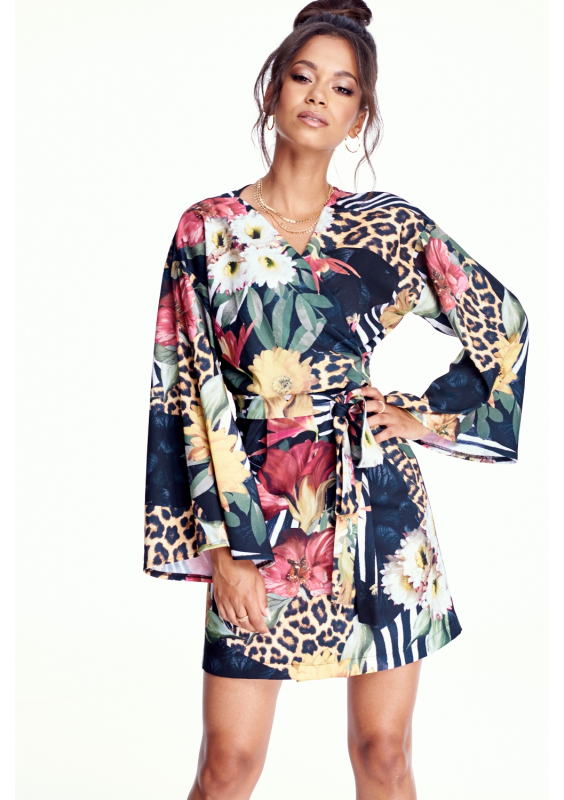 KOPERTOWA SUKIENKA JUNGLE PATCHWORK