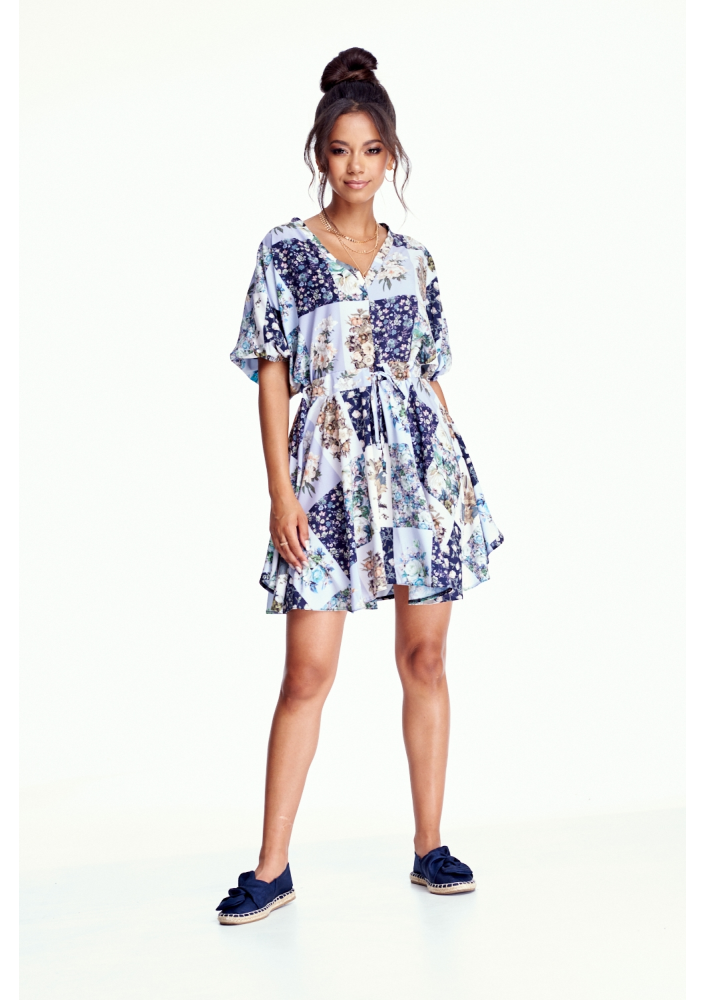 SUKIENKA Z TROCZKIEM FLOWERS PATCHWORK PRINT