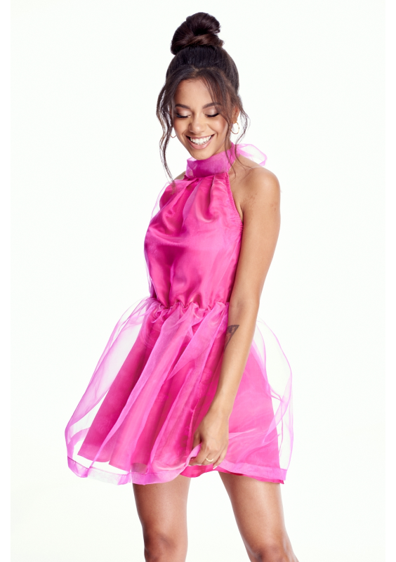 SUKIENKA Z ORGANZY PINK