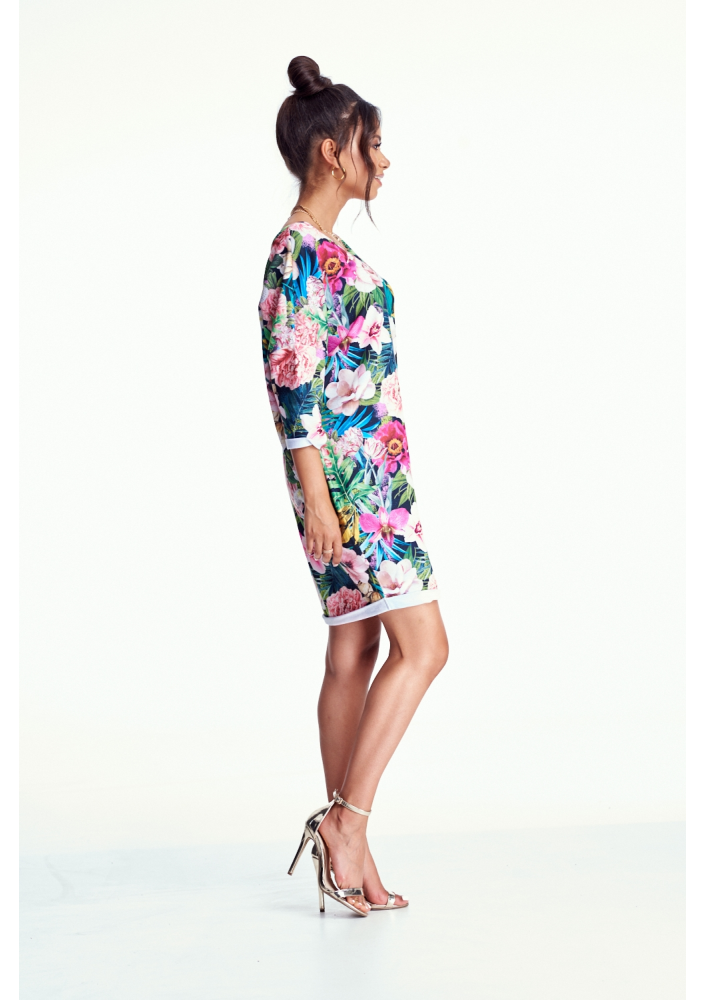 TUNIKA BLACK FLOWERS PRINT ILM