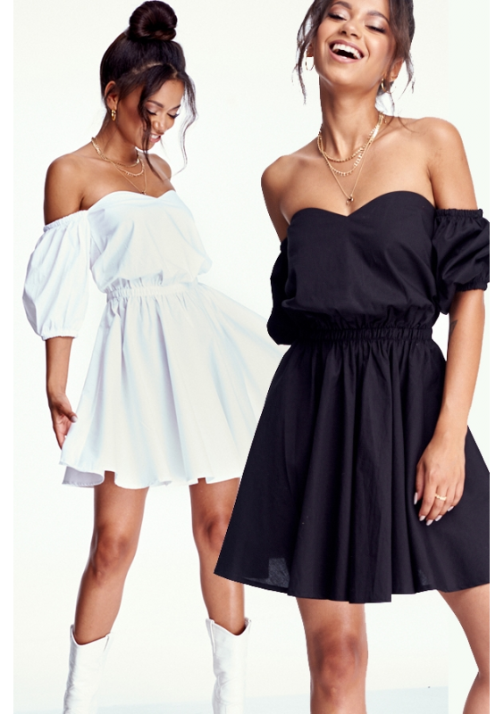 SUKIENKA Z POPELINY W STYLU HISZPAŃSKIM