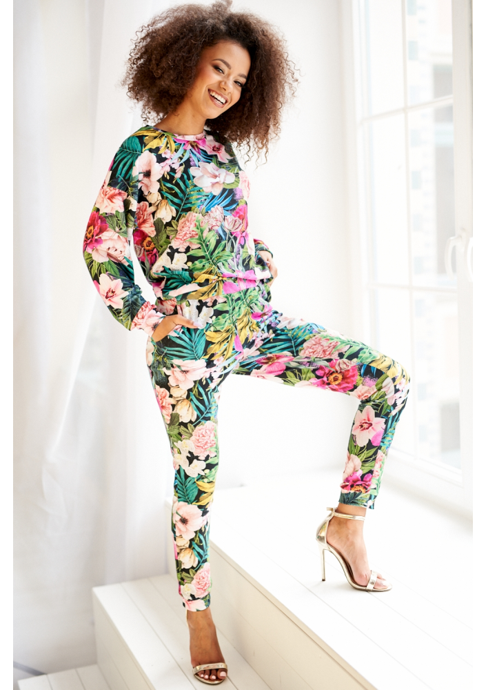 BLUZA BLACK FLOWER PRINT ILM