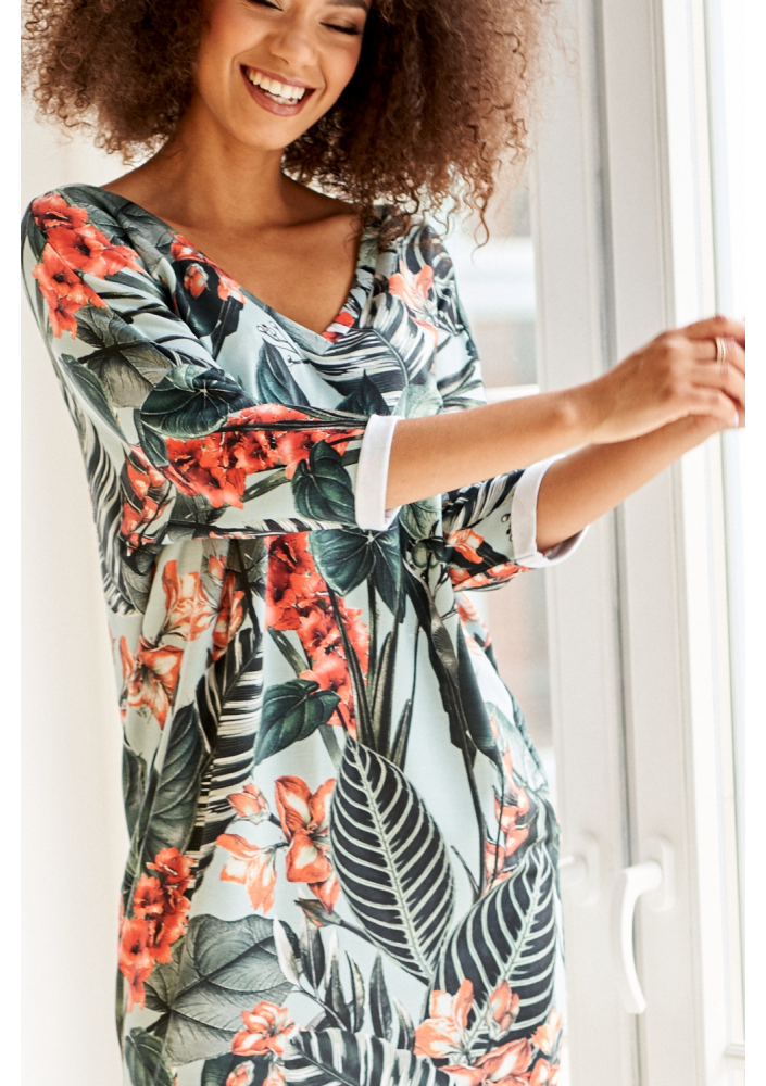 TUNIKA EXOTIC LEAVES PRINT ILM