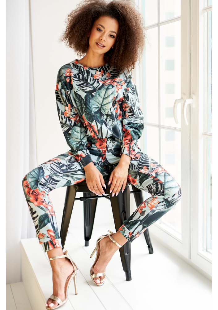 BLUZA EXOTIC LEAVES PRINT ILM