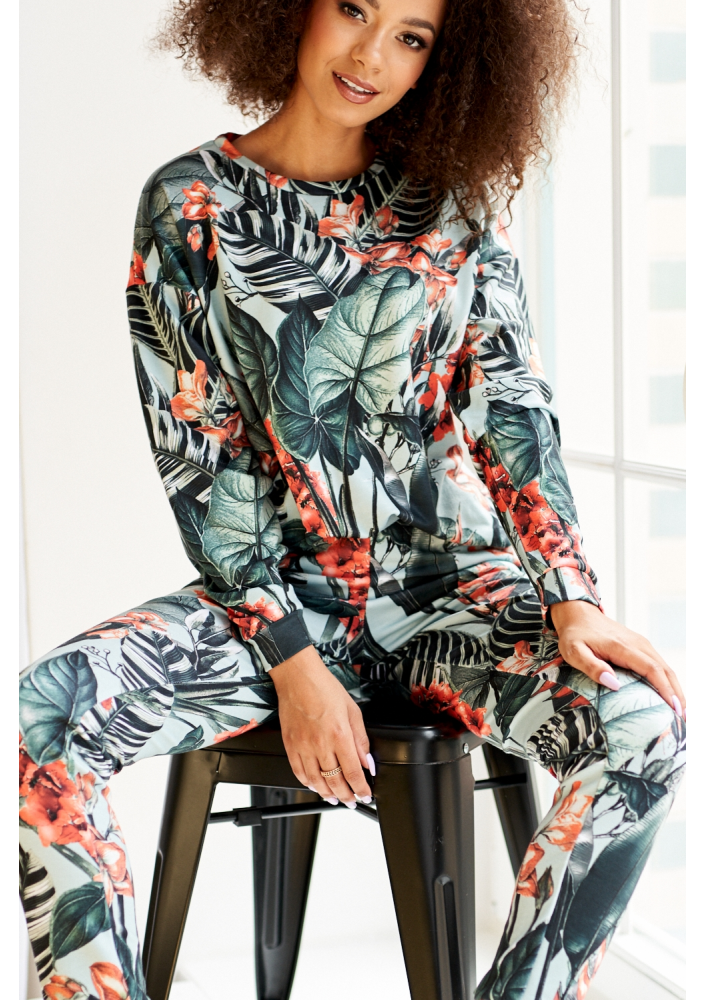 BLUZA EXOTIC LEAVES PRINT ILM