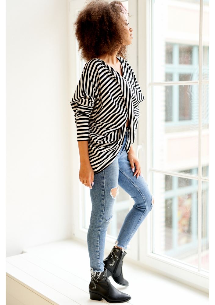 BLUZKA OVERSIZE W PASKI ILM
