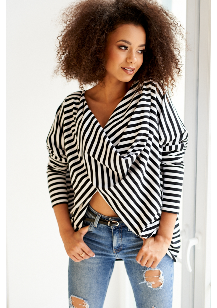 BLUZKA OVERSIZE W PASKI ILM
