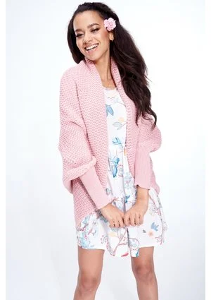 SWETER NARZUTKA OVERSIZE ILM A01 PUDROWY