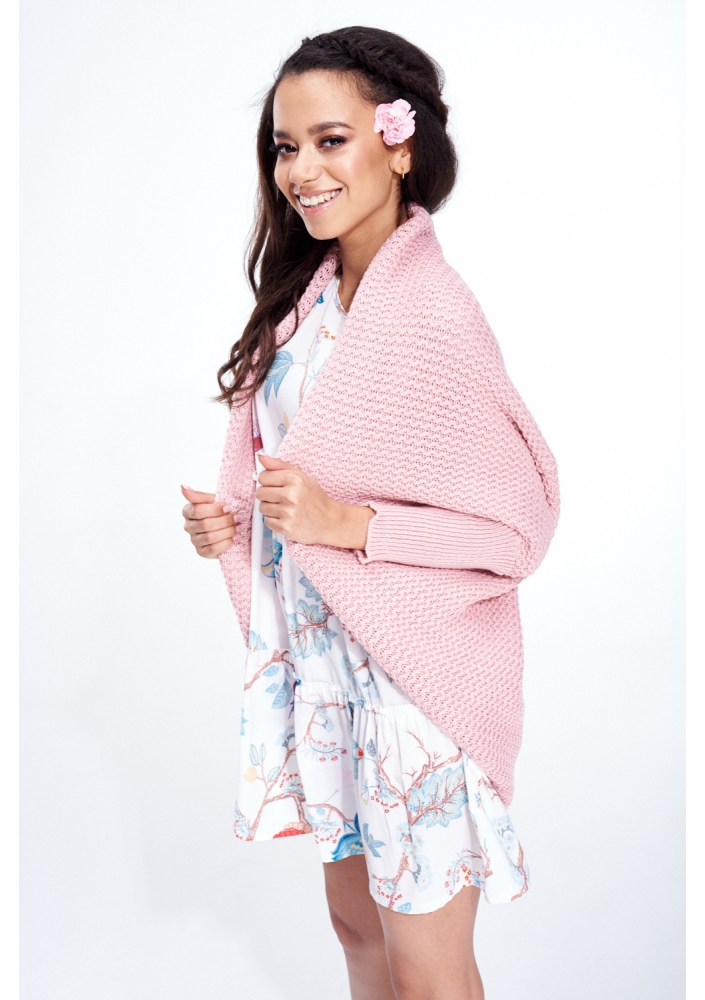 SWETER NARZUTKA OVERSIZE ILM A01 PUDROWA