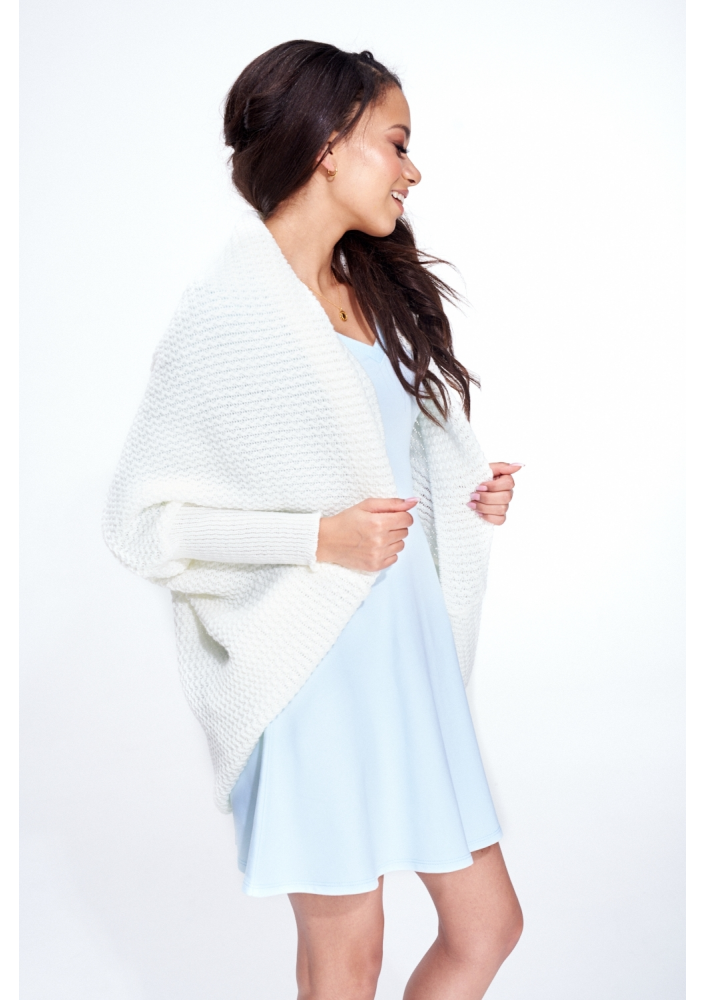 SWETER NARZUTKA OVERSIZE ILM A01 ECRUE