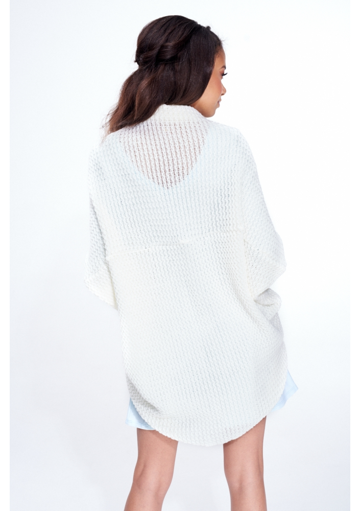 SWETER NARZUTKA OVERSIZE ILM A01 ECRUE