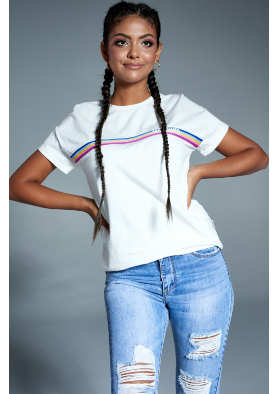 Koszulka z lampasem rainbow