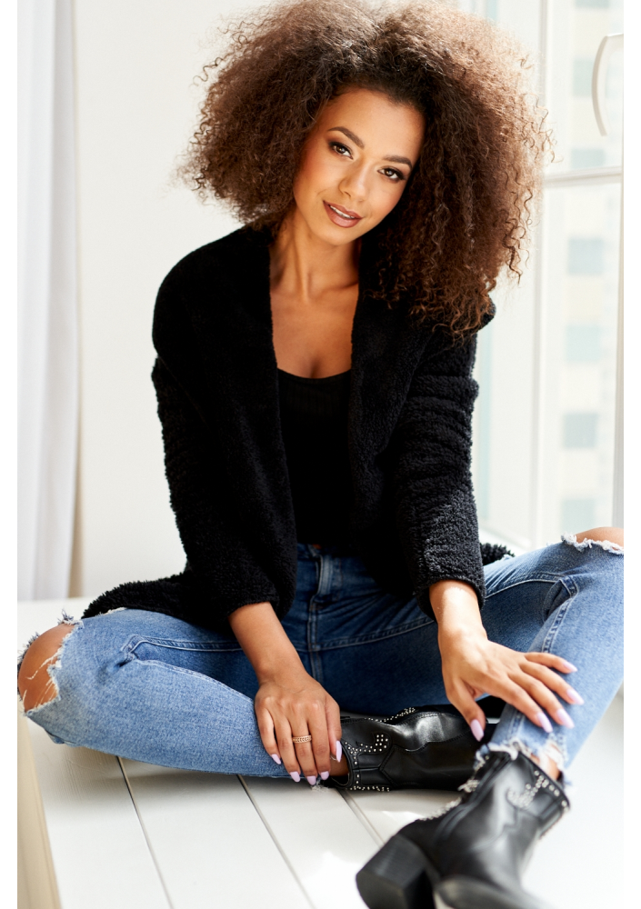 Bluza z dzianiny Plush Czarna