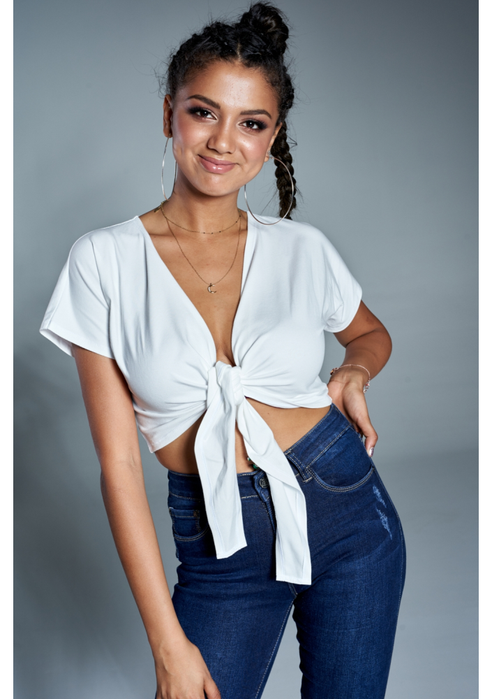 TOP WIĄZANY Z BAWEŁNY ILM