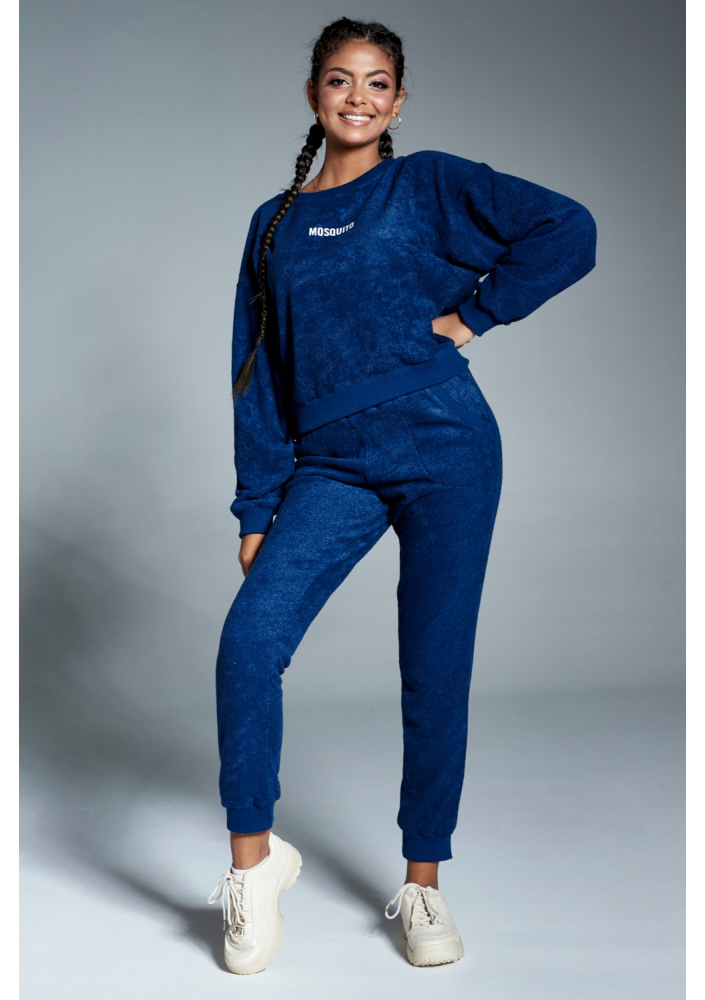 Bluza z dzianiny frotte Granatowa ILM