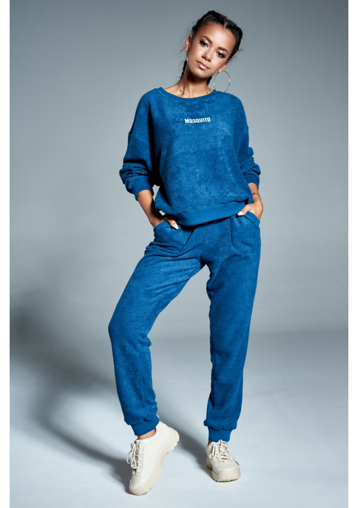 Bluza z dzianiny frotte Turkusowa ILM