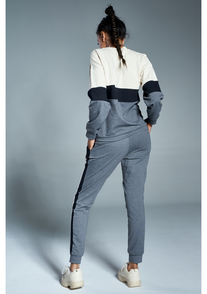 Spodnie z lampasami Grafitowe ILM