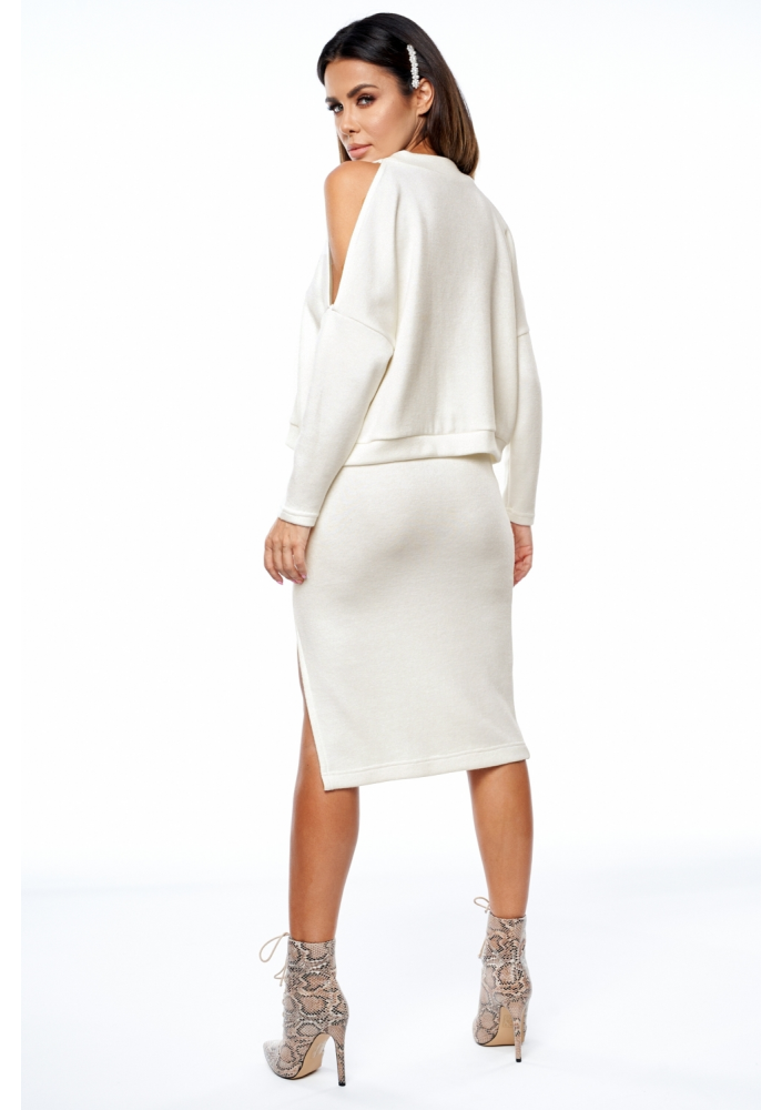 SWEATER KNITWEAR SET IN ECRUE COLOR