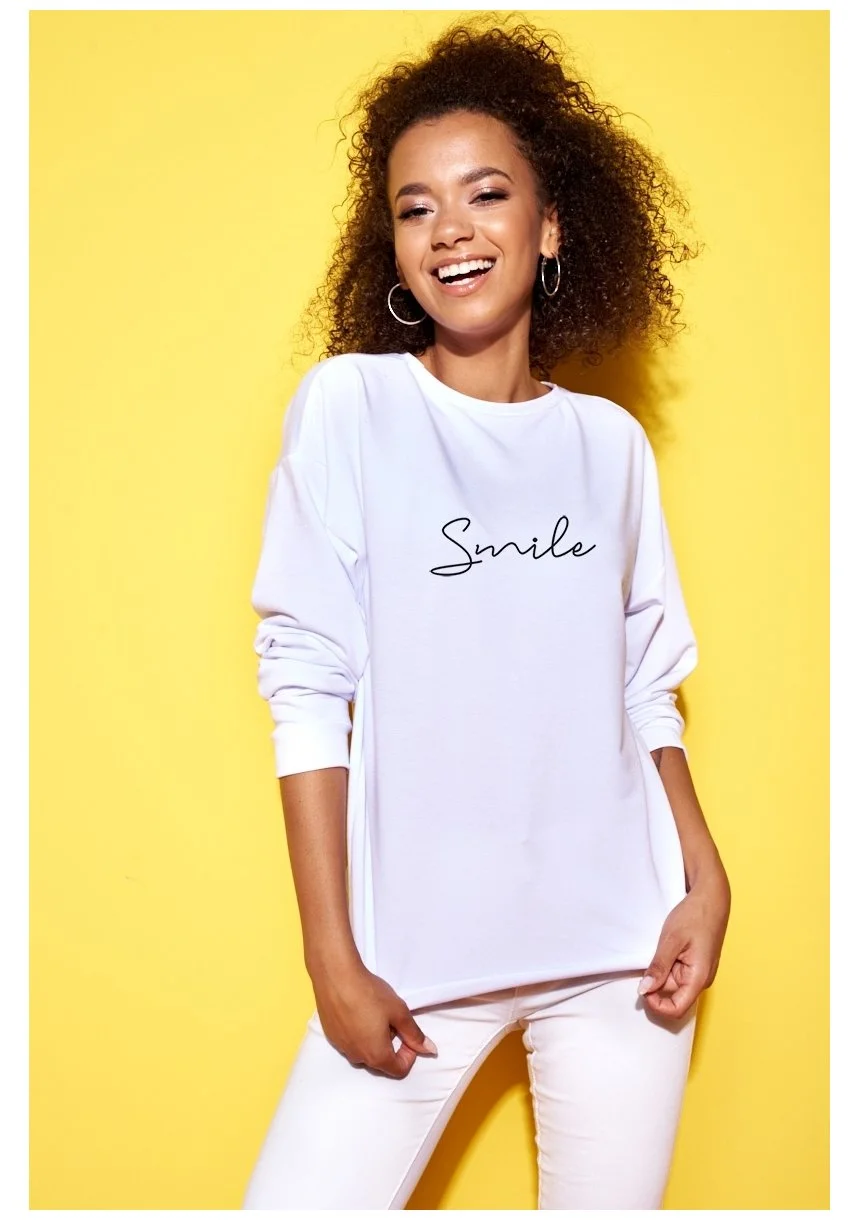 Bawełniana bluza "Smile" biała ILM