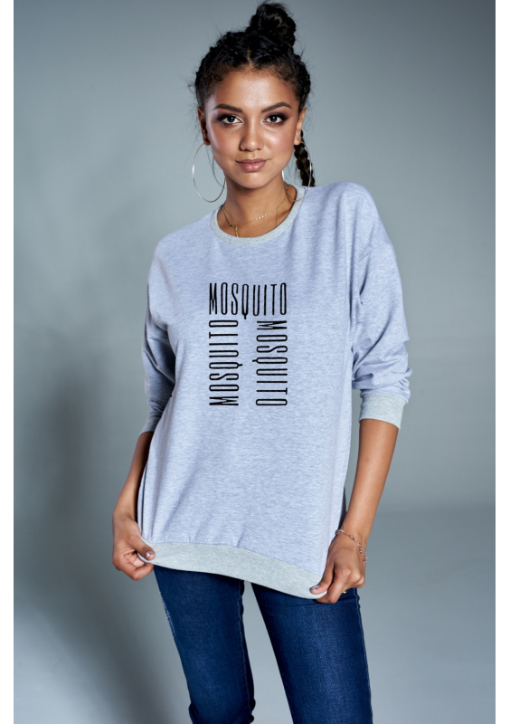 Bawełniana bluza "Logo MOSQUITO" szara ILM