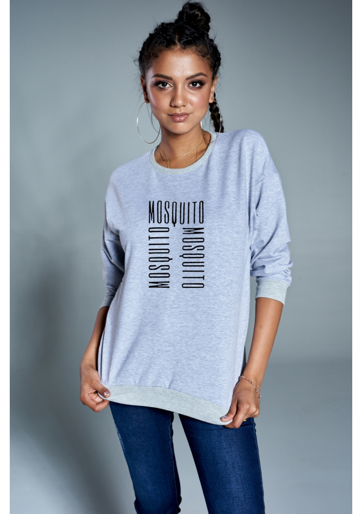 Bawełniana bluza "Logo MOSQUITO" szara ILM