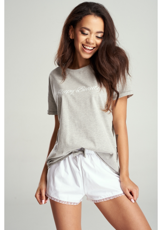 Piżama "sleepy beauty " Szara ILM