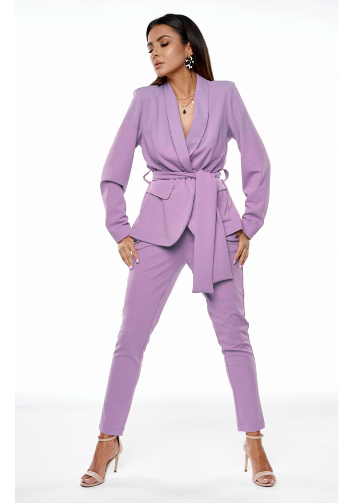 Klasyczny garnitur w kolorze Fioletowym