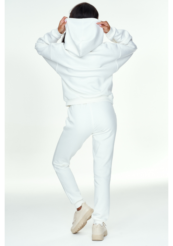 Bluza z kieszenią i kapturem Kremowa ILM