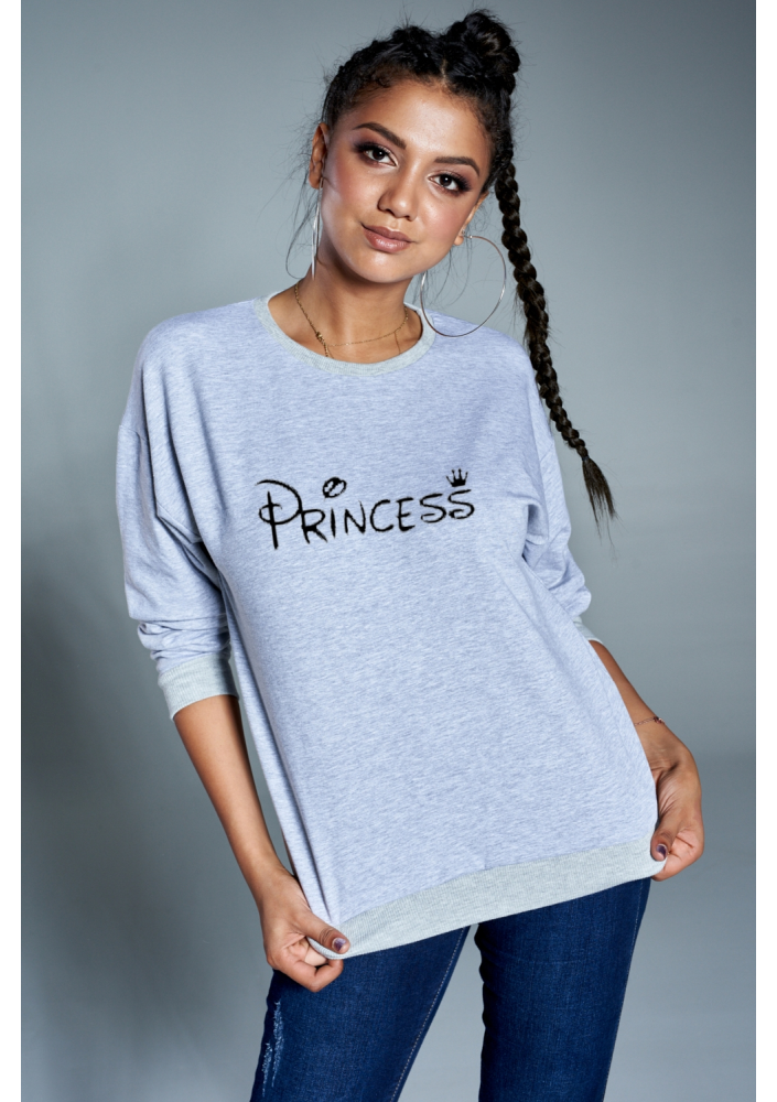 Bawełniana bluza "Princess" szara ILM