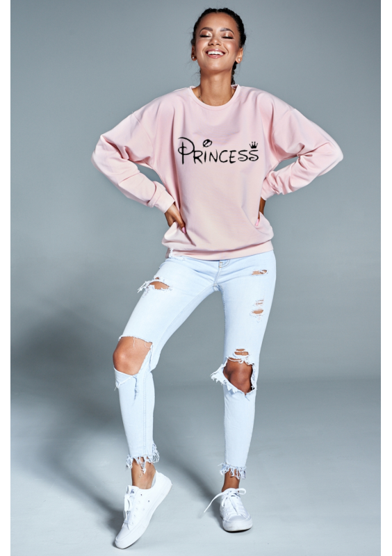 Bawełniana bluza "Princess" pudrowa ILM