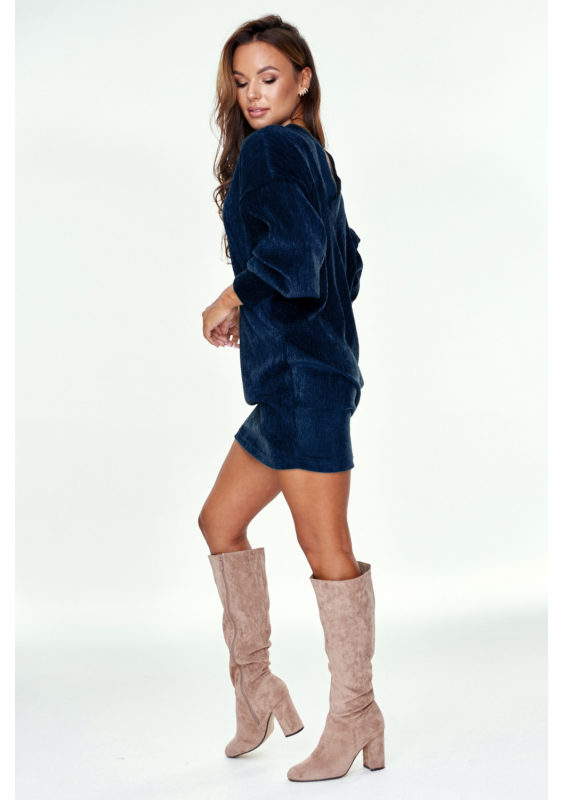 Tunika z weluru kresz Granatowa