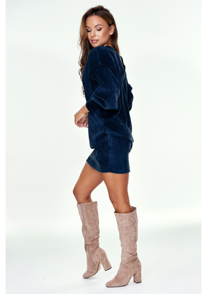 Tunika z weluru kresz Granatowa