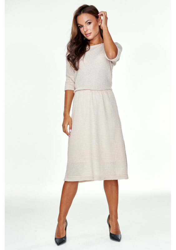 Sukienka z dzianiny mia Beżowa