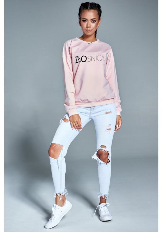 Bawełniana bluza "Złośnica" pudrowa ILM