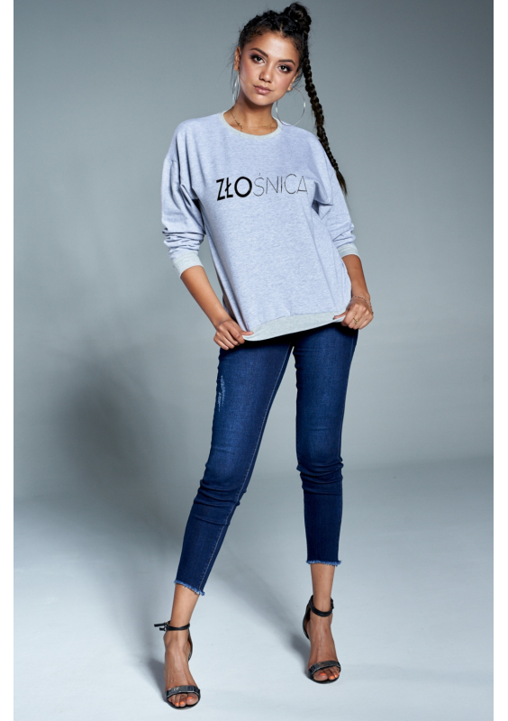 Bawełniana bluza "Złośnica" szara ILM