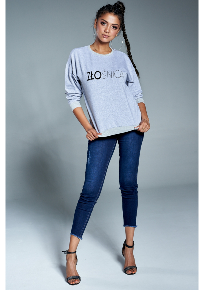 Bawełniana bluza "Złośnica" szara ILM