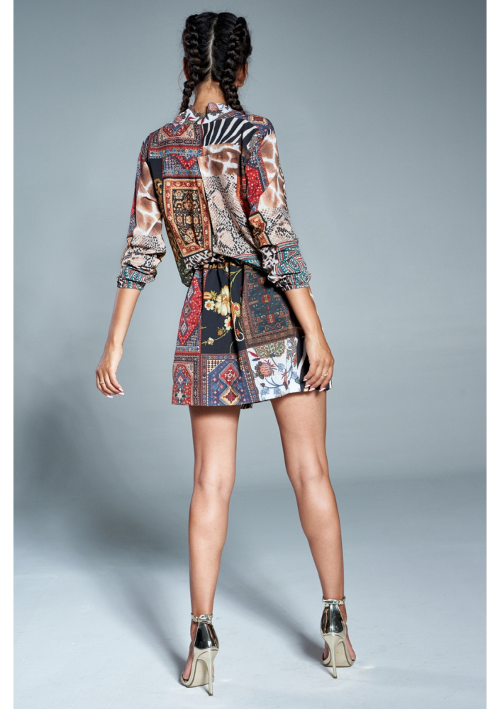 Kopertowa sukienka Boho patchwork