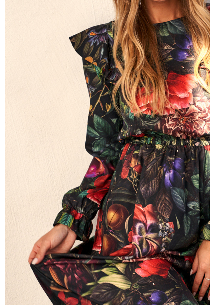 Sukienka midi w Kwiatowy Wzór secret garden