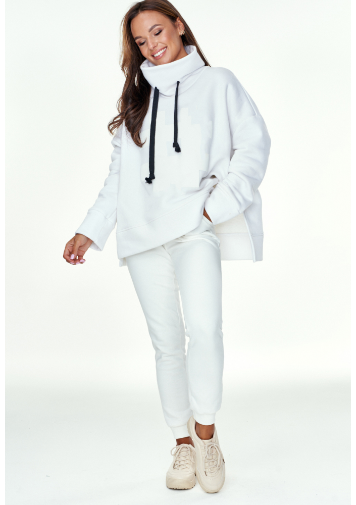 Bluza na stójce Kremowa