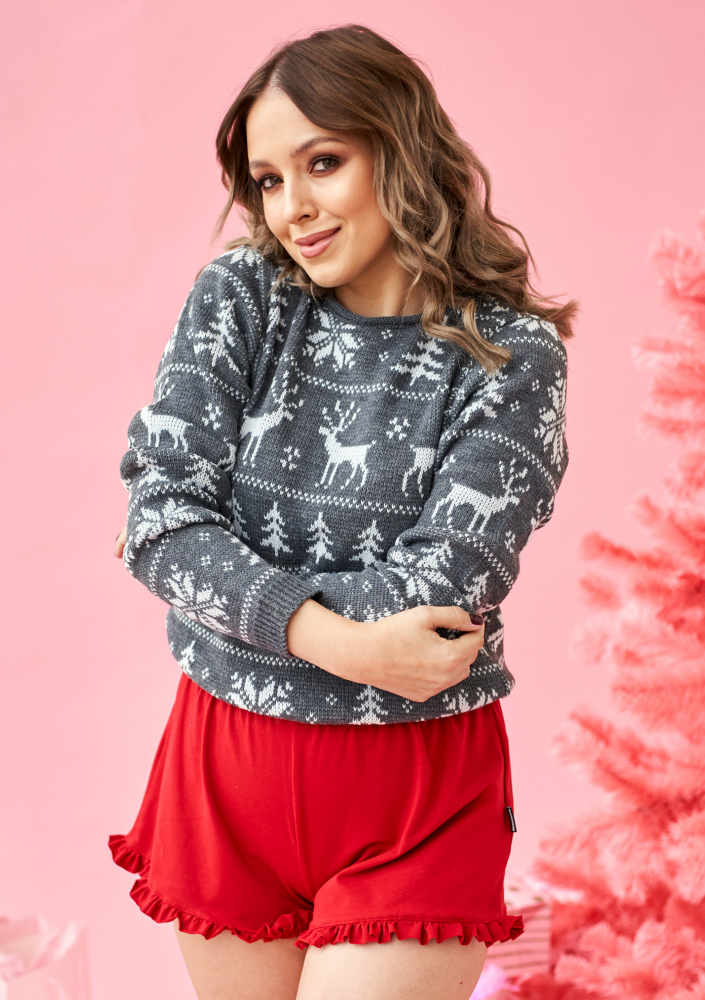 GREY WINTER TIME SWEATER ILM A24